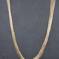 Vintage 30 Strand Liquid Gold Heishi Necklace Native American Gold Filled