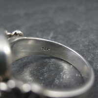 Vintage Sterling and 14K Lapis Lazuli Ring Size 8