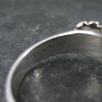 Vintage Sterling and 14K Lapis Lazuli Ring Size 8