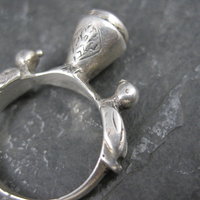 Vintage Carnelian Bird Ring Size 7 Unique Sterling Silver Jewelry