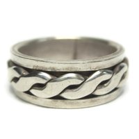 Vintage 90s Spinner Band Ring Sterling Size 7