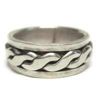 Vintage 90s Spinner Band Ring Sterling Size 7