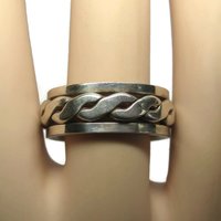 Vintage 90s Spinner Band Ring Sterling Size 7