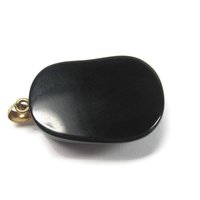 Vintage 14K Black Onyx Baby Shoe Pendant
