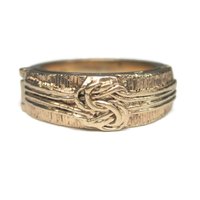 Antique 14K Love Knot Band Ring Size 7 New Old Stock