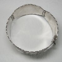 Ornate Vintage Mexican Sterling Panel Bracelet 7 Inches Ruiz
