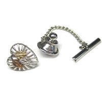Vintage Black Hills Sterling Heart Tie Tack