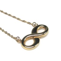 Estate 10K Infinity Necklace 16 Inches