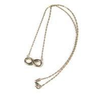Estate 10K Infinity Necklace 16 Inches