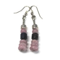 Vintage Sterling Navajo Pink Opal Sugilite Necklace Leonard Platero