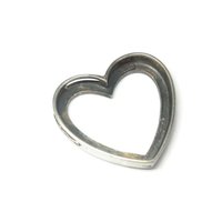 Large Vintage Sterling Marcasite Heart Pendant