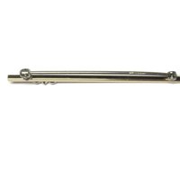 Estate Krementz 14K Faux Diamond Bar Brooch