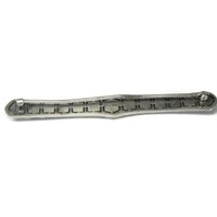 Vintage Crystal Sterling Bar Brooch Pin Henry Fishel