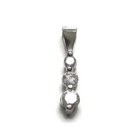 Estate 10K .28 Carat Graduated Diamond Pendant