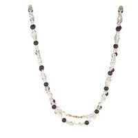 Vintage 14K Garnet Crystal Necklace 33 Inches