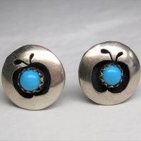 Southwestern Turquoise Apple Stud Earrings