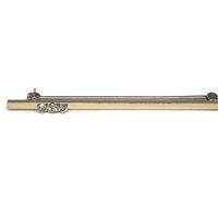 Estate Krementz 14K Faux Diamond Bar Brooch