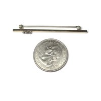 Estate Krementz 14K Faux Diamond Bar Brooch
