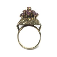 Vintage 10K Amethyst Harem Thai Princess Ring Size 7
