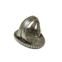 Large Vintage Sterling Abalone Ring Size 7