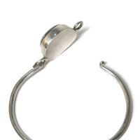 Vintage Dichroic Glass Sterling Bangle Bracelet