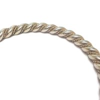 Vintage Southwestern Sterling Rope Bracelet 7.75 Inches