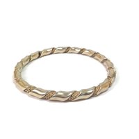 Heavy Vintage Twisted Sterling Bangle Bracelet 7.75 Inches