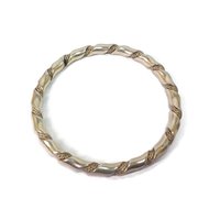 Heavy Vintage Twisted Sterling Bangle Bracelet 7.75 Inches