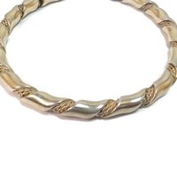 Heavy Vintage Twisted Sterling Bangle Bracelet 7.75 Inches