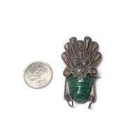 Vintage Mexican Sterling Mayan Mask Brooch AIM