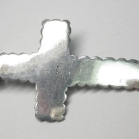 Vintage Sterling Amethyst Cross Pendant