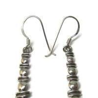 Long Sterling Pink Topaz Earrings