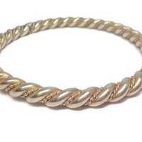 Vintage Southwestern Sterling Rope Bracelet 7.75 Inches