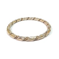 Heavy Vintage Twisted Sterling Bangle Bracelet 7.75 Inches