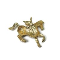 Vintage 14K Pegasus Pendant Winged Horse Necklace