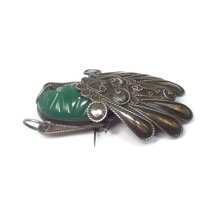 Vintage Mexican Sterling Mayan Mask Brooch AIM