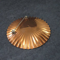 Large Copper Enamel Modernist Brooch
