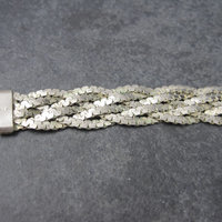 Vintage Italian Sterling Braided Bracelet 7.5 Inches