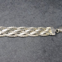 Vintage Italian Sterling Braided Bracelet 7.5 Inches