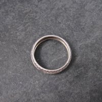 Vintage 14K White Gold Starburst Wedding Band | Size 5 Stacking Ring | Retro Gold Bridal Jewelry