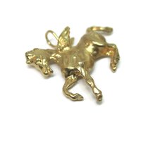 Vintage 14K Pegasus Pendant Winged Horse Necklace