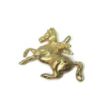 Vintage 14K Pegasus Pendant Winged Horse Necklace