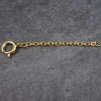 Vintage Gold Tone Necklace Extension 2.25 Inches Chain Extender Large Spring Ring
