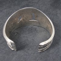 Heavy Vintage Tufa Cast Turquoise Coral Cuff Bracelet 6.25 Inches