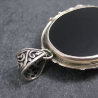 Large Sterling Onyx Parrot Pendant