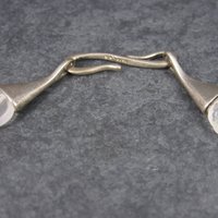 Vintage Sterling Rose Quartz Choker Necklace Carolee 15 Inches