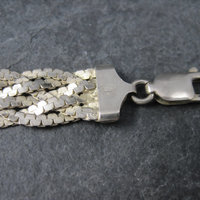 Vintage Italian Sterling Braided Bracelet 7.5 Inches
