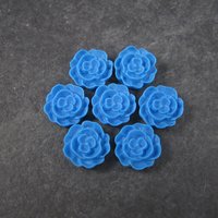 Blue Resin Flowers 12mm