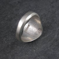 Vintage Navajo Shadowbox Bear Paw Ring Size 11