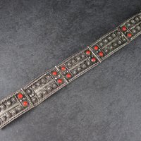 Vintage Etruscan Coral Bracelet 800 Silver